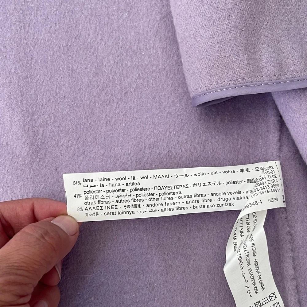 Zara Lilac Wool Coat